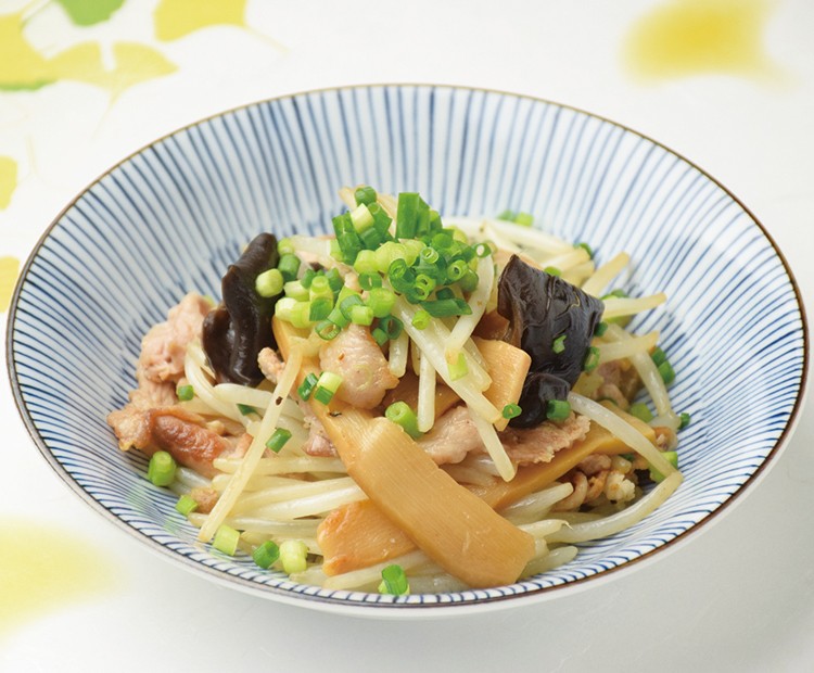 【調理例】木耳ともやしの豚肉炒め