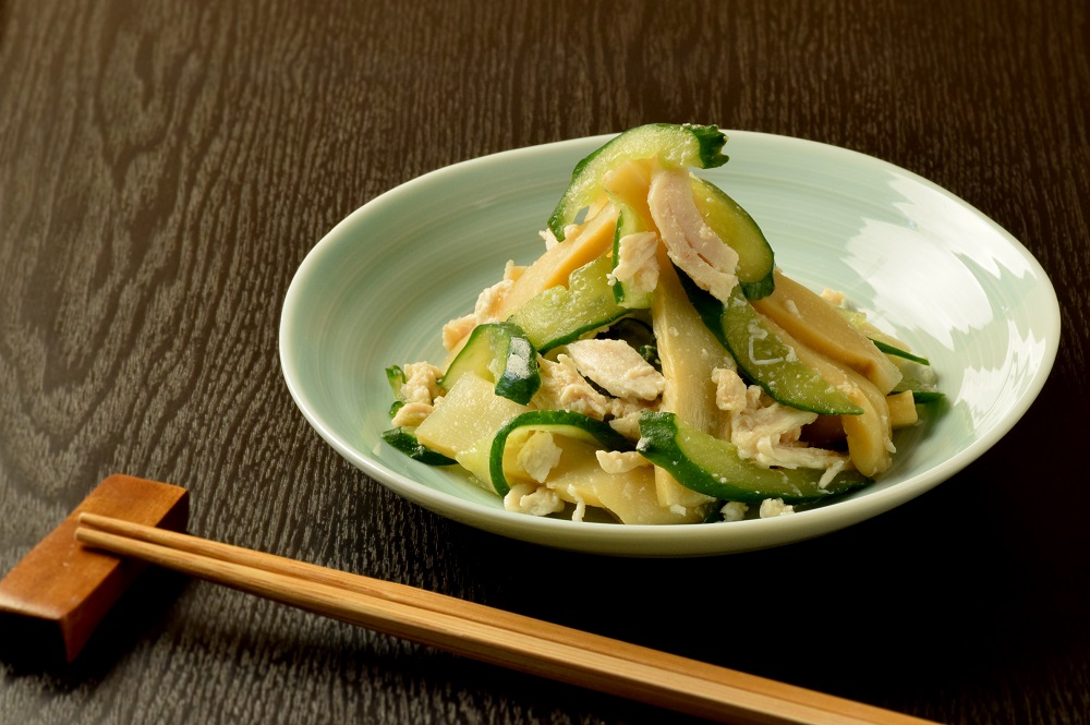 【調理例】きゅうりと蒸し鶏の柚子胡椒和え