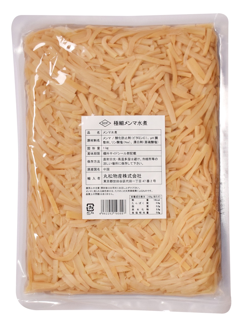 SDF 極細メンマ水煮 1kg×10袋